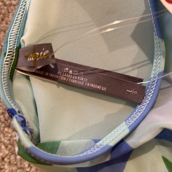 NWT Aerie Scoop Triangle Open Back Mesh Bikini Top SZ L - Picture 4 of 5